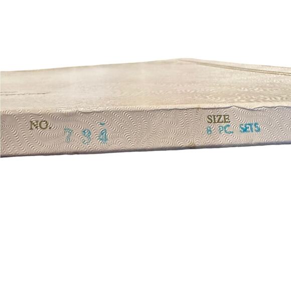 Vintage Table Linens from Home Beautiful by Vicki in Aqua. 4 Placemats & Napkins - Picture 4 of 7